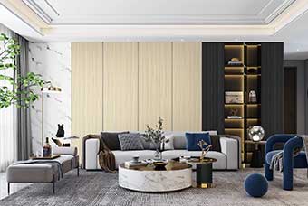 临沧轻奢风格-客厅